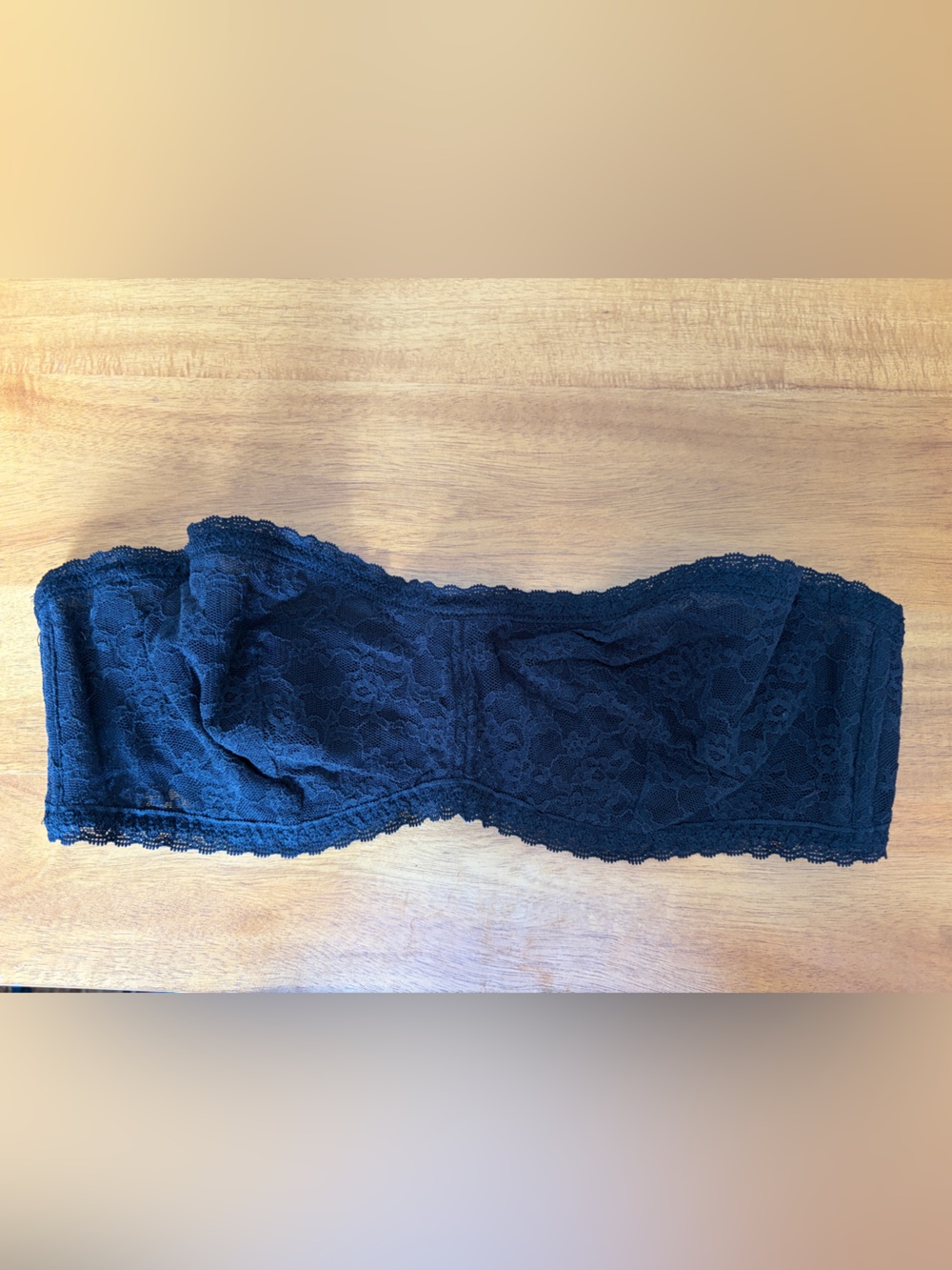Victoria’s Secret - Strapless Lace Bandeau Bra - Black Medium NWT